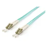 Equip Lwl Patchkabel Lc-Lc 15.00M Multimode Duplex Om3 turq Polybeutel  255417 apgaismes ķermenis