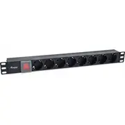 Equip Steckdosenleiste 19AposApos1He8Fach Iec C14 1 8M Schalt. sw 333286 4015867225301  Joinedit63793006
