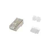 Equip Stecker Cat.6A Rj45 geschirmt 100 Stk  121147 adapteris