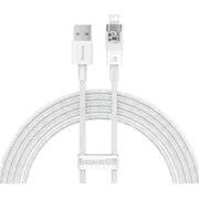Fast Charging cable Baseus Usb-A to Lightning  Explorer Series 2M 2.4A White Cats010102 6932172629021 Usb kabelis