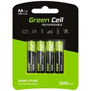 Green Cell Rechargeable Batteries 4X Aa R6 2600Mah  Gr01 Baterija