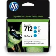 Hp 712 3-Pack 29-Ml Cyan Designjet Ink  3Ed77A kārtridžs
