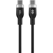 Hyper 1.5M Silicone Usb-C to 60W Charging Cable  Black Hj4011Bkgl 6941921149567 Joinedit72022259 portatīvo datoru lādētājs