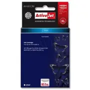 Ink Activejet Ah-951Crx For printer Hewlett Packard  compatible replacement Hp 951Xl Cn046Ae premium 25M cyan Chip Ah 951Crx kārtridžs
