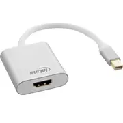 Inline - Highspeed Video- / Audio-Adapter Mini Displayport M bis Hdmi W 15 cm Dreifachisolierung weiß 4K Unterstützung 4043718  17193W kabelis video audio