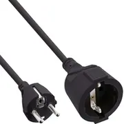 Inline power cable de alargo corriente type f negro 15M 4043718302925  16410D