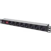 Intellinet Network Solutions Listwa Zasilajaca Rackowa 19 1U 8 Gniazd - Typ Niemiecki 713986  13986 Int-713986