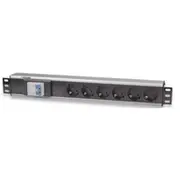 Intellinet Power strip rack 19 1.5U 250V/16A 6X Schuko 1 6M double air switch  711432 1215503 elektrības pagarinātājs