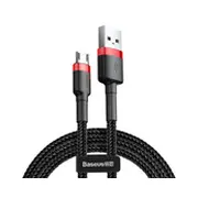 Kabel Usb do Micro Baseus Cafule 1.5A 2M Czerwono-Czarny  Camklf C91 tīkla kabelis