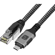 Kabel Usb Techly Usb-C - Rj-45 3 m Czarny Icoc U3C-Rj45-030 8059018369724  Joinedit70850196 kabelis