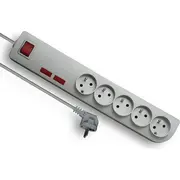 Listwa zasilajaca Elgotech Psf przeciwprzepieciowa 5 gniazd 1.5 m biala Psf-501 5902694905010  Joinedit15713970
