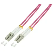 Logilink Glasfaser Patchkabel Om4 50/125A Lc-Lc  50M pink Fp4Lc50 apgaismes ķermenis