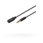 Microconnect 3.5Mm 4-Pin 1.5M M-F Black Audio Extension Cable  Ipod001B kabelis vads