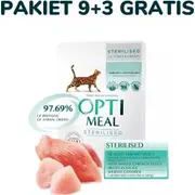Optimeal  konservi sterilizētiem kaķiem ar tītara un vistas fileju mērcē 85G 4820083906015 Vat010073 kaķu barība