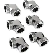 Raijintek Anschluss Pelias D160906  16Mm 90 Grad Adapter - 6Er-Pack silber 0R40B00237 Wazu-1000 ūdens dzesēšanas sistēmas piederumi