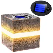 Solarlampa Block 12X12X12Cm Ip44 akmens V02852  5907477041329 Vo2852 Dārza mēbeles