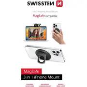 Swissten 3In1 Magstick iPhone Mount Turētājs  26001000 8595217481251 Mobilo telefonu turētāji