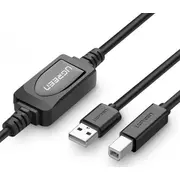 Ugreen Us122 active Usb 2.0 Type A - B  for printer 10M Black 6957303813742 Ugr407Blk Ugreen/10374 kabelis