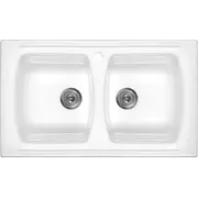 Zlewozmywak Deante 2-Komorowy Lusitano bez ociekacza 50 x 86Cm bialy Zcl620N 5908212037836  Joinedit17587843 Izlietne