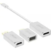 Adapter Usb Inline Usb-C - Displayport Bialy  64109S
