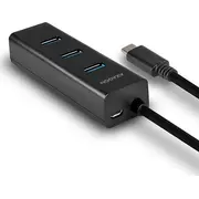 Axagon Hue-S2C 4X Usb3.0 Charging Hub  Microusb Connector Type-C Hue S2C Zuus-524 Usb centrmezgli