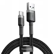 Baseus Cafule 3A 1M Usb-C cable Gray  black 6953156278202 Catklf-Bg1 Usb kabelis