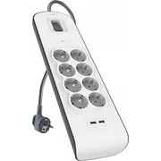 Belkin Steckdosenleiste 8-Fach 2 Meter Netzkabel  Bsv804Vf2M-V2 Bsv804Vf2M V2 kabelis vads