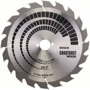 Bosch Circular saw blade Construct Wood 250 x 30Mm 20Z 2608641774  3165140455626 B2608641774 Elektriskais zāģis