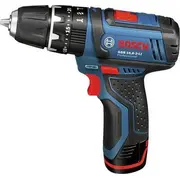 Bosch cordless hammer drill Gsb 12V-15 Professional  12 volt blue / black 2X Li-Ion battery 2.0Ah 06019B690H 0 601 9B6 90H