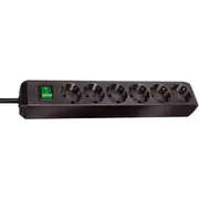Brennenstuhl Eco-Line 6-W 3M power extension 6 Ac outlets Black 4007123133130  1159500400 elektrības pagarinātājs