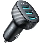 Chargeur de voiture Joyroom Jr-Ccd03 3 4 A avec ecran 3X Usb-A - noir  6941237112002 151843 151843-Uniw