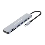 Conceptronic Dock Usb-C-Hdmi Usb3.0 100Wpd  7-In-1 0.25M Donn19G dock stacijas Hdd adapteri