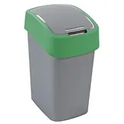 Curver Atkritumu spainis Flip Bin 50L sudraba/zals 0802172P80  3253922172066 Crv195022 Cur000175 atkritumu tvertne