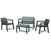 Darza mebelu komplekts Emily Patio Set ar spilveniem peleks/gaisi peleks 8711245148250  Dārza mēbeles
