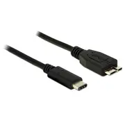 Delock 83677 Superspeed Usb3.1 Usb-C Stecker auf microUSB-B 1.00M black  De Usb kabelis