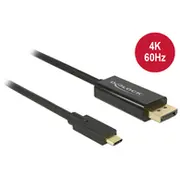 Delock 85257 video cable adapter 3 m Usb Type-C Displayport Black  De kabelis