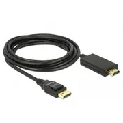 Delock - Videokabel Displayport / Hdmi M bis 3 0M dreifach abgeschirmtes Twisted-Pair-Kabel Schwarz passi  85318 kabelis video audio