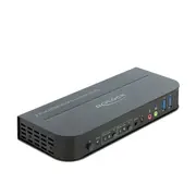 Delock Hdmi Kvm Switch 4K 60 Hz with Usb 3.0 and Audio - / audio switch 2 ports  De 11481 datortīklu aksesuārs