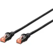 Digitus Dk-1644-030/Bl Cat 6 S-Ftp patch cable. Lsoh. Awg 27/7. Length 3M. black  Dk 1644 030/Bl kabelis vads