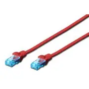 Digitus Premium Cat 5E Utp patch cable  Length 0.5M Color red Dk 1512 005/R Dk1512005/R tīkla kabelis