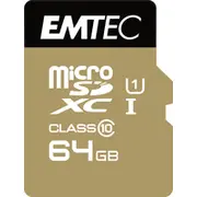 Emtec memory card microSDXC 64Gb Class 10 Gold 85Mb/S  21Mb/S Ecmsdm64Gxc10Gp atmiņas karte