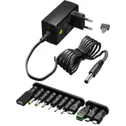 Goobay 64570 Universal Power Supply 3 V - 12  Max. 27 W 2 25 A Black 11 adapters 13570582 kabelis vads