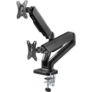 Goobay Desk Mount  Double Monitor with Gas Spring Swivel Tilt Rotation 17-32 Maximum weight Capacity 9 kg Black 58531 Rb58531 Tv stiprinājums