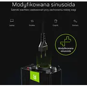 Green Cell Power Inverter 24V to 230V 1500W/3000W Modified sine wave  Inv24 Strāvas pārveidotājs