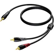 Kabel Procab Jack 3.5Mm - Rca Cinch x2 1.5M czarny Cla711/1.5 5414795030121  Joinedit25325707 kabelis video audio