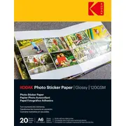 Kodak Photo Sticker Paper Gloss 120Gsm A6X20 3510652 850033510652  foto papīrs