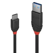 Lindy Usb 3.1 Typ A an C Kabel 3A Black Line 0.5M  36915 kabelis vads