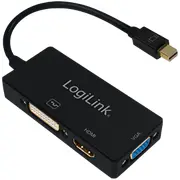 Logilink 4K Mini Displayport 1.2 zu Dvi/Hdmi/Vga Adapter  Cv0110 kabelis video audio
