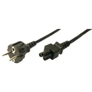 Logilink Power Cord  Schuko - C5 black 1.80M Cp093 kabelis datoram