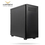 Pc case Hawk Al-02B-Op Midi Tower Black  Al 02B Op Datora korpuss
